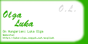 olga luka business card